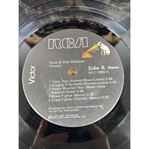 Triumph Rock & Roll Machine AFL1-2982 Vinyl Record LP VG+ - Picture 2 of 13